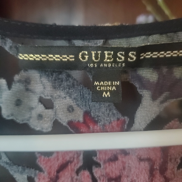 Guess Black and Red Floral Dress/ Duster - Picture 2 of 5